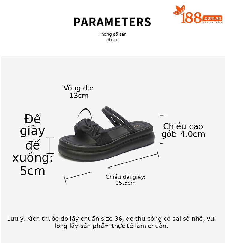 Dép sandal nữ đế xuồng cao phong cách La Mã đi biển mùa hè 2025 — 4623303089m màu, 4623303089 màu đen, 4624303102m màu, 4624303102 màu đen chi tiết 2