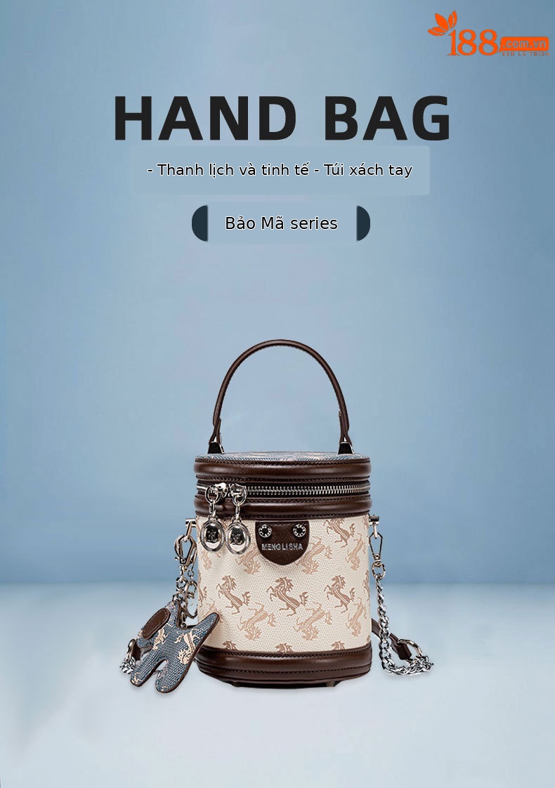 Túi bucket nữ rút dây thiết kế mới xuân hè, đeo chéo một vai, thời trang đi làm đa năng chi tiết 2