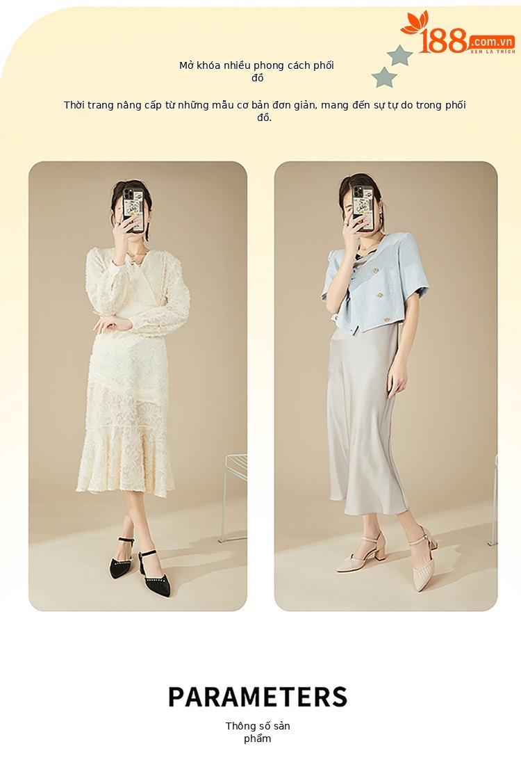 Sandal cao gót nữ quai ngang gót vuông ổn định kiểu Pháp 2025 — 4624102001m màu, 4624102001 màu đen chi tiết 2