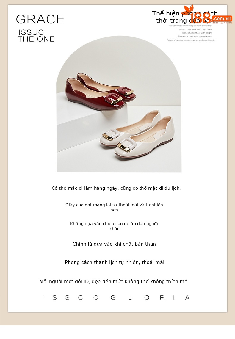 Giày bệt nữ mũi tròn đế bằng phong cách ballet flat – giày da thời trang mùa hè 2025 — Đen 4624101005, Đỏ 4623101054, Đỏ4624101005, Màu be 4623101054 chi tiết 10