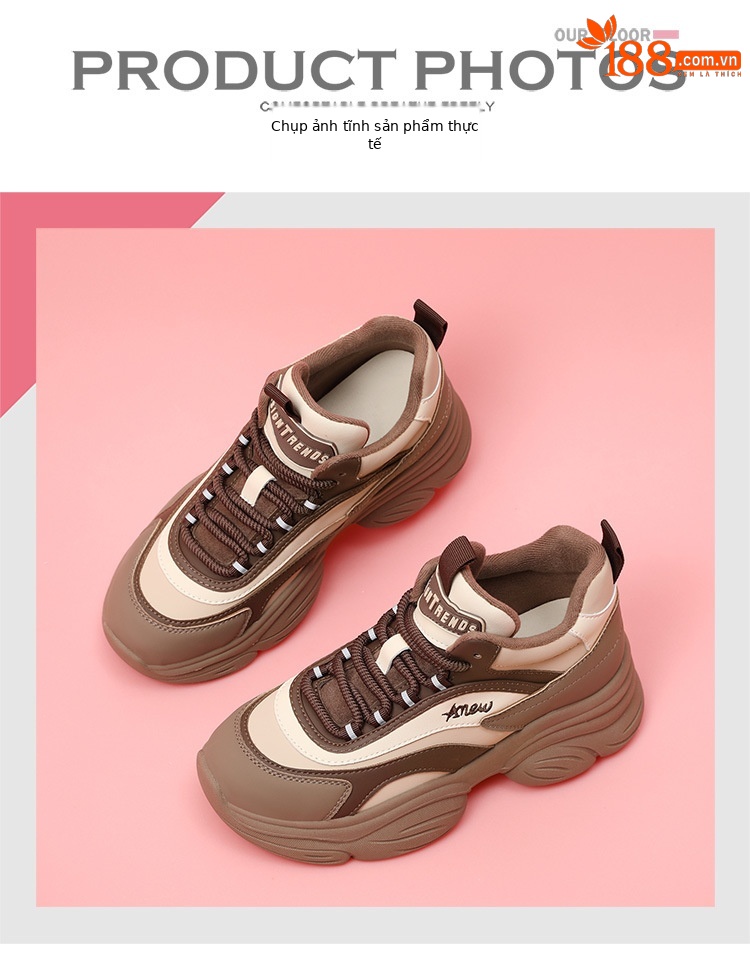 Giày sneaker nữ chunky đế dày thoáng khí mùa hè 2025, gót 5.5 cm — Lớp lót đơn màu be và đen, chiều cao gót 5.5cm, Phong cách thoáng khí của Mika, Mẫu Low Ankle lót đơn màu be và đen, chiều cao gót 5.5cm, Màu be và đen cộng với nhung, chiều cao gót 5.5cm chi tiết 8