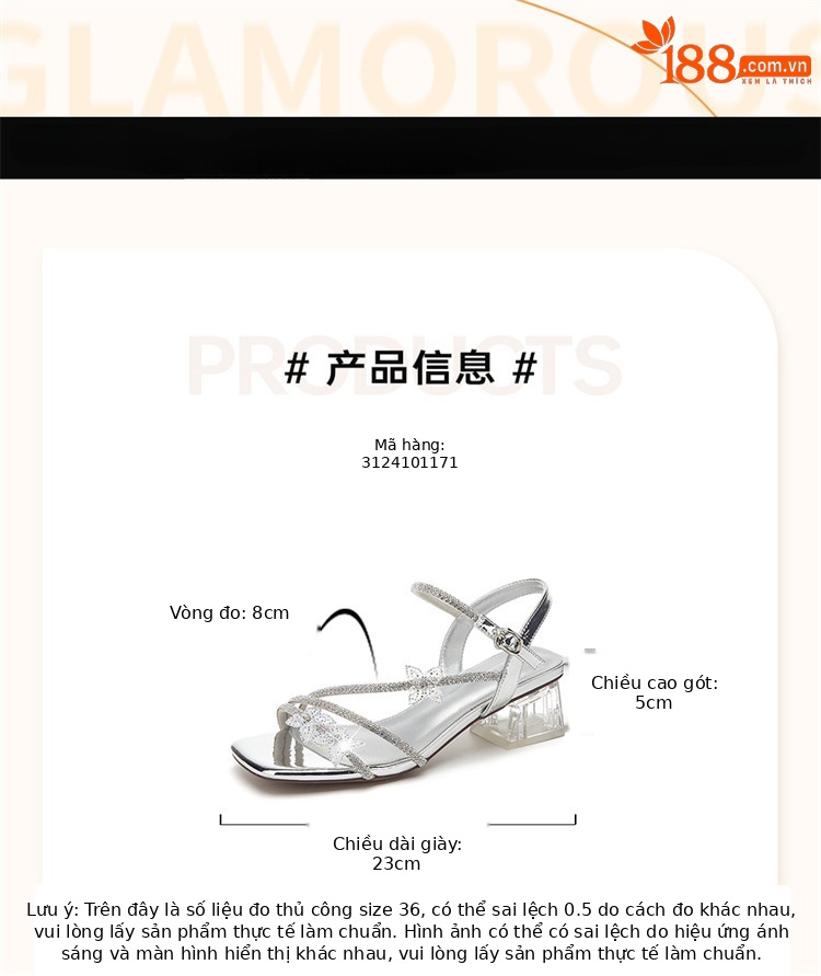 Sandal cao gót nữ đính đá phong cách Pháp gót dày 9 cm — 4623303008m màu, 4624303086m màu, 4623303008màu vàng, 4624303086 bạc chi tiết 1