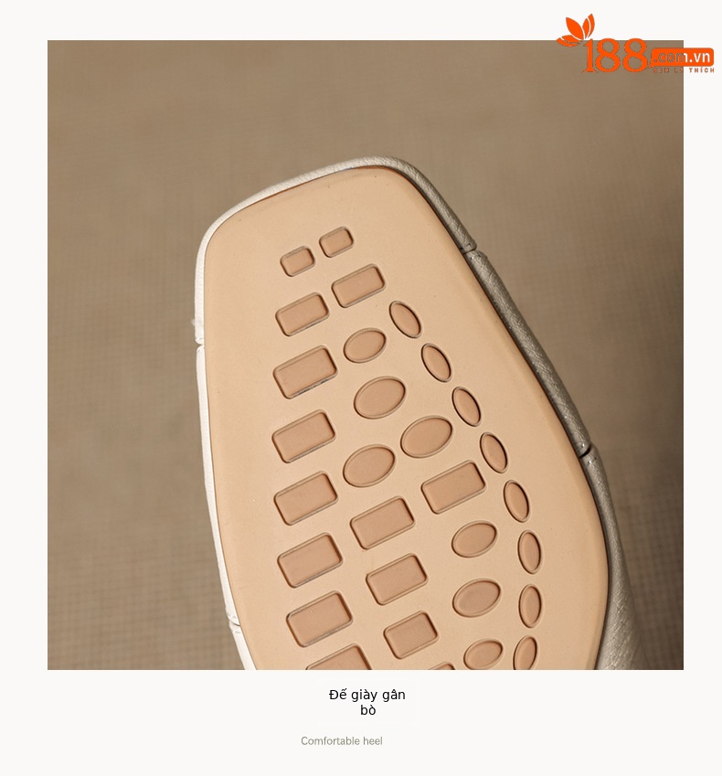 Giày lười nữ mũi vuông gót vừa 5 cm phong cách Hàn Quốc cut out — đen chi tiết 16