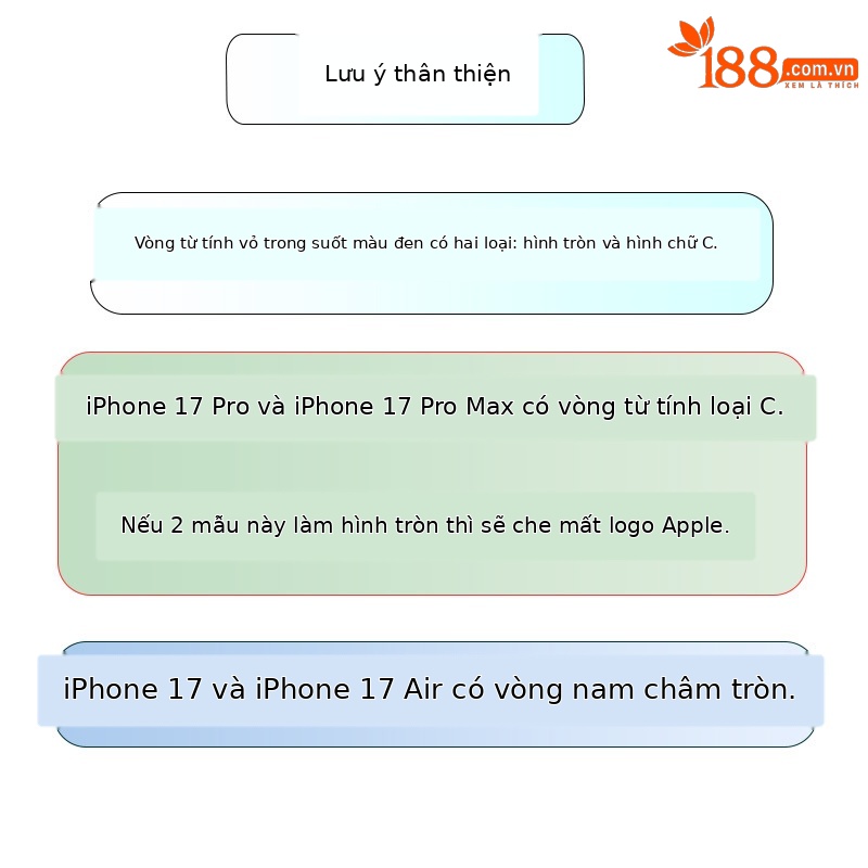 Ốp từ tính - iPhone 17 Đen