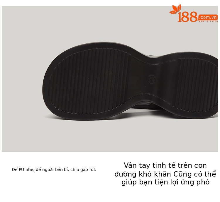Dép sandal nữ đế xuồng tăng chiều cao mùa hè 2025 — Màu be 3125303067, Đen3125303067, Đen4623303080, Màu be4623303080 chi tiết 2