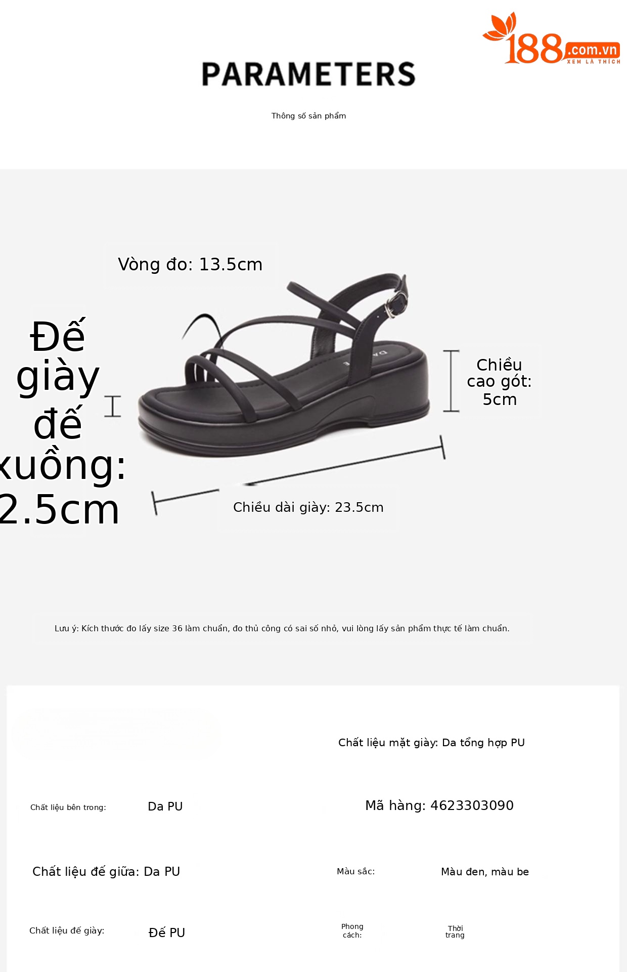 Sandal nữ xỏ ngón đế bệt mềm mùa hè 2025 — 4623303097m màu, 4623303089 màu đen, 4623303097 màu đen, 4623303089m màu chi tiết 1
