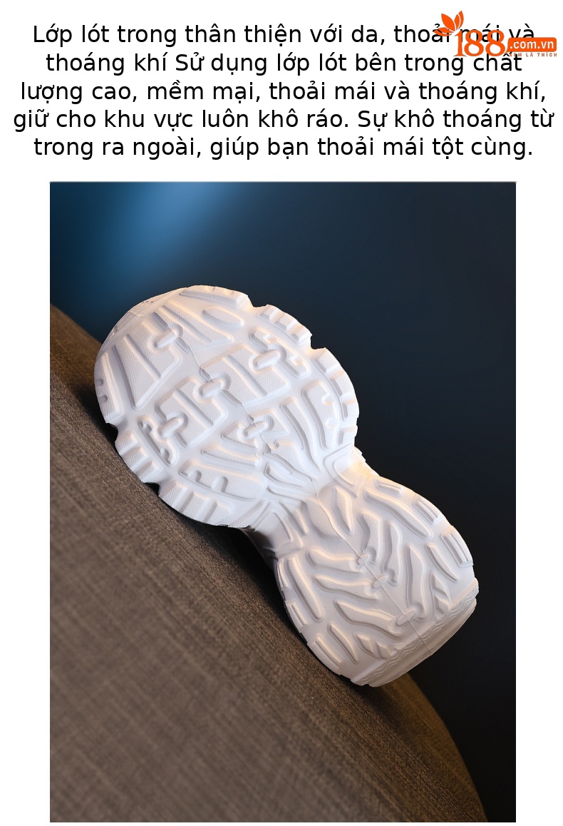 Giày sneaker nữ đế dày platform tăng chiều cao phong cách hot trend — đen chi tiết 9