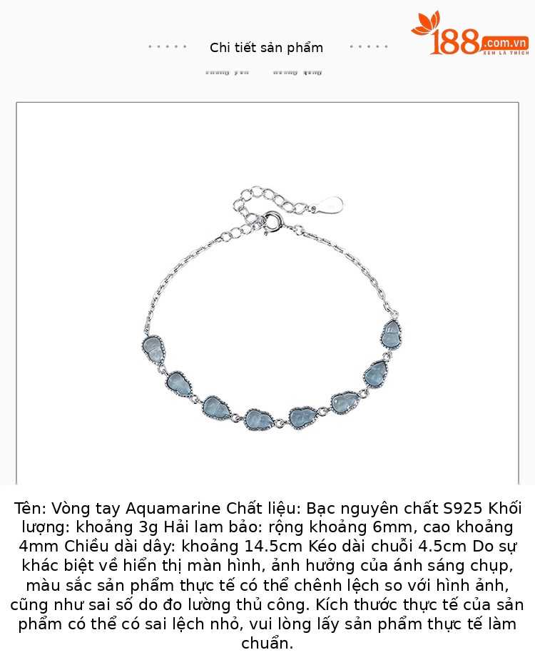 Vòng tay bạc S925 hạt đá xanh hình hồ lô khắc răng cưa phong cách Tân Trung Hoa — Một cái chi tiết 2