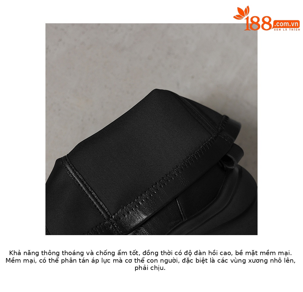 Boot nữ cổ thấp đế dày gót vuông co giãn da thật mùa thu đông — Lớp lót nhung màu nâu, nhung đen, Li đơn màu nâu, Lớp lót đơn màu đen chi tiết 20