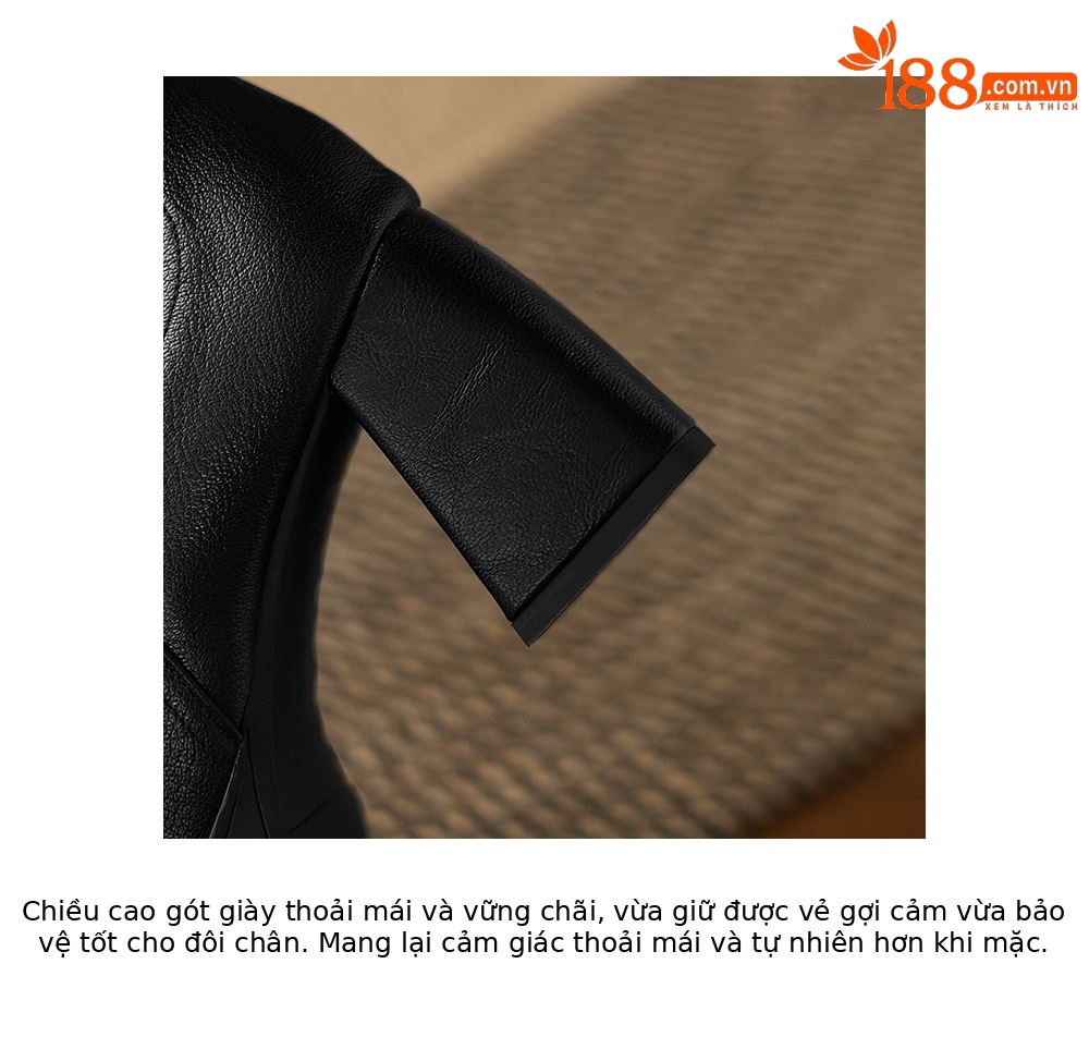 Boot Chelsea cổ ngắn mũi vuông da dê mềm, gót dày platform, phong cách cổ điển, dáng slip-on thu đông — nhung đen, Nhung nâu, Lớp lót đơn màu đen, Lớp lót đơn màu nâu chi tiết 21