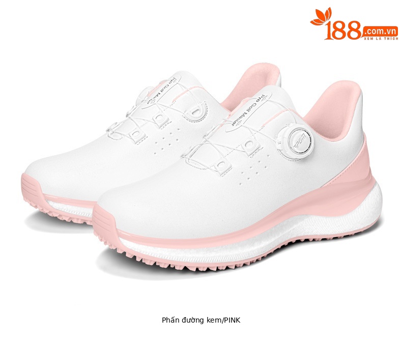 Giày Golf Nữ PGM Chống Thấm Nước Đế Bỏng Ngô Co Giãn Cao Tăng Chiều Cao — Kem muối biển-[Siêu chống nước/Đế giữa bỏng ngô/Giày chống trượt được cấp bằng sáng chế] XZ435, Kem đường bột-[siêu chống thấm nước/đế giữa bỏng ngô/gai chống trượt được cấp bằng sáng chế] XZ435 chi tiết 25