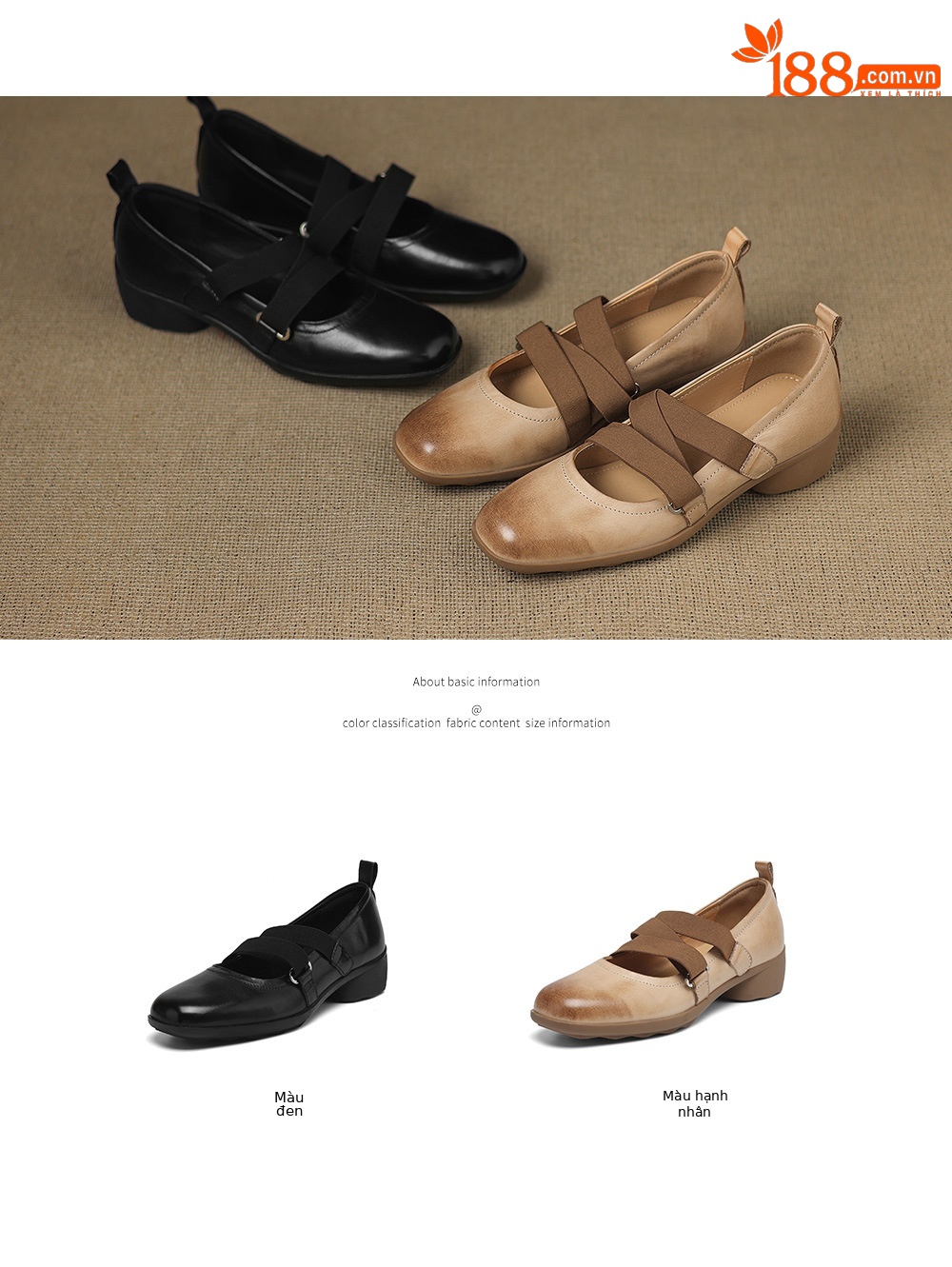 Giày Mary Jane nữ quai ngang gót xuồng 4 cm, phong cách ballet retro — đen chi tiết 5