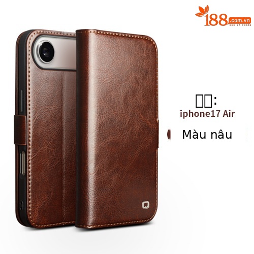 iPhone17 air khóa từ cổ điển nâu đậm