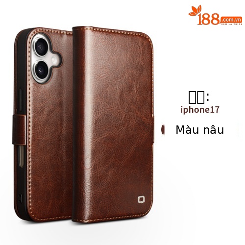 iPhone17 khóa từ cổ điển nâu đậm
