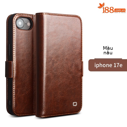 iPhone17E khóa từ cổ điển nâu đậm