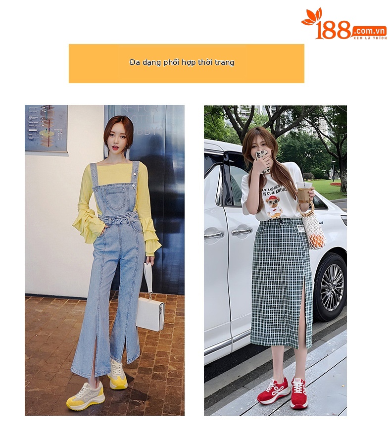 Giày sneaker nữ đế dày phong cách Đức phối da lộn màu đỏ Ancola — M2915 mạng đôi màu vàng, M2915- Mạng trong suốt 1m màu, M2915-1 lưới trong suốt màu vàng, M2915 mạng kép màu đỏ chi tiết 6