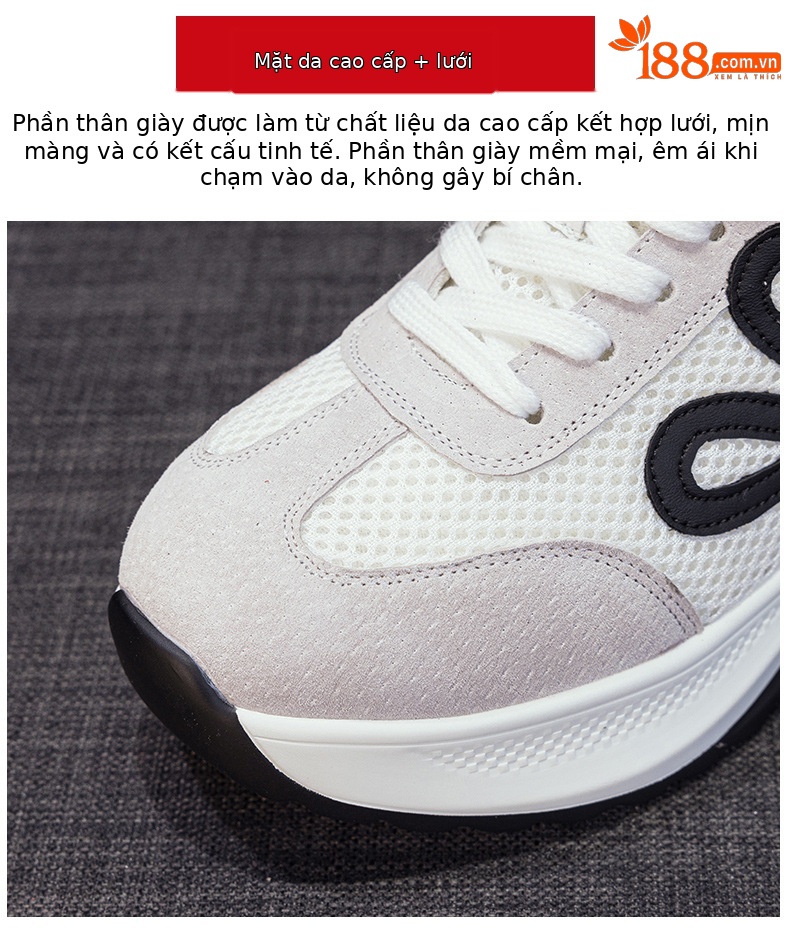 Giày sneaker nữ đế dày phong cách Đức phối da lộn màu đỏ Ancola — M2915 mạng đôi màu vàng, M2915- Mạng trong suốt 1m màu, M2915-1 lưới trong suốt màu vàng, M2915 mạng kép màu đỏ chi tiết 7