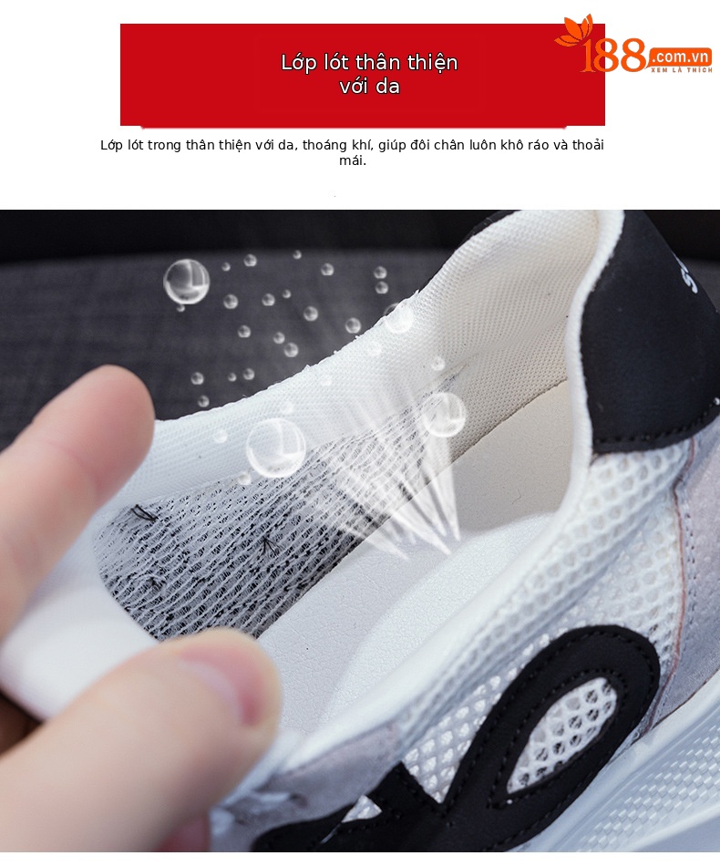 Giày sneaker nữ đế dày phong cách Đức phối da lộn màu đỏ Ancola — M2915 mạng đôi màu vàng, M2915- Mạng trong suốt 1m màu, M2915-1 lưới trong suốt màu vàng, M2915 mạng kép màu đỏ chi tiết 16