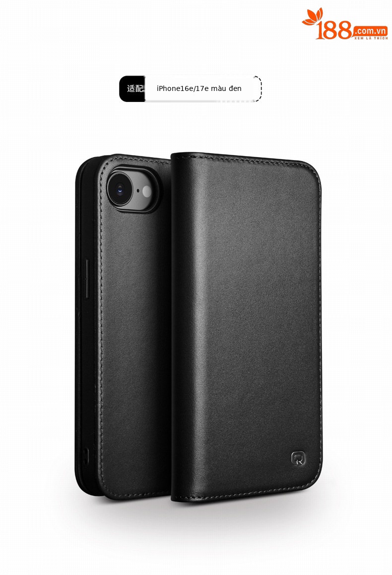 Ốp lưng da thật Qiali cho iPhone 17 Pro Max, dạng gập bảo vệ toàn diện, chống rơi, có khe đựng thẻ — iPhone17 pro max classic thế hệ thứ hai màu nâu, iPhone17 pro max classic thế hệ thứ hai màu đen, iPhone17 pro max classic thế hệ thứ hai màu đỏ, iPhone17 pro classic thế hệ thứ hai màu nâu chi tiết 20
