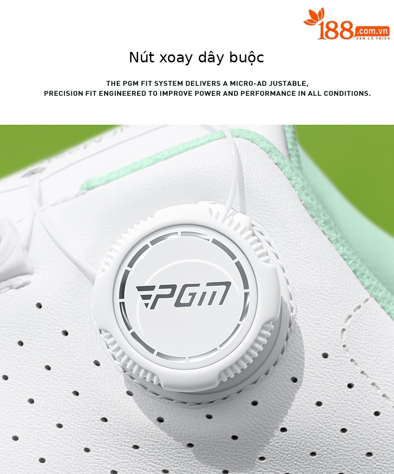 Giày golf PGM nữ lỗ thông gió mùa hè đế bắp rang tăng chiều cao — Kem muối biển-[Lỗ thông gió tản nhiệt/Đế giữa bật lên/Giày chống trượt được cấp bằng sáng chế] XZ430, Kem đường bột-[Lỗ thông gió tản nhiệt/đế giữa bỏng ngô/gai chống trượt được cấp bằng sáng chế] XZ430 chi tiết 15