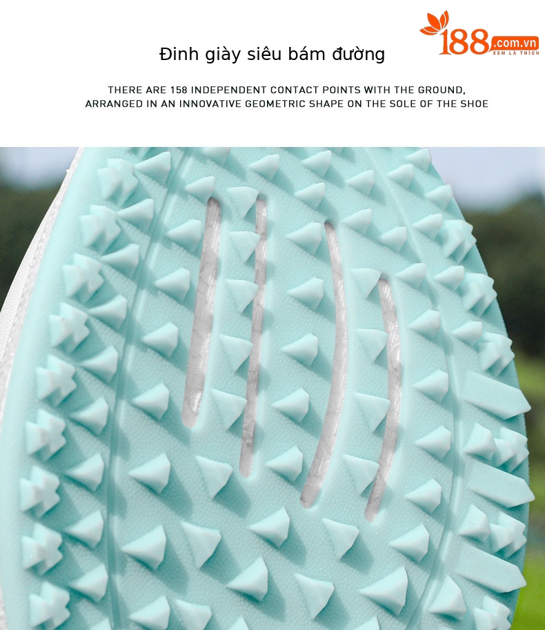 Giày golf PGM nữ lỗ thông gió mùa hè đế bắp rang tăng chiều cao — Kem muối biển-[Lỗ thông gió tản nhiệt/Đế giữa bật lên/Giày chống trượt được cấp bằng sáng chế] XZ430, Kem đường bột-[Lỗ thông gió tản nhiệt/đế giữa bỏng ngô/gai chống trượt được cấp bằng sáng chế] XZ430 chi tiết 17
