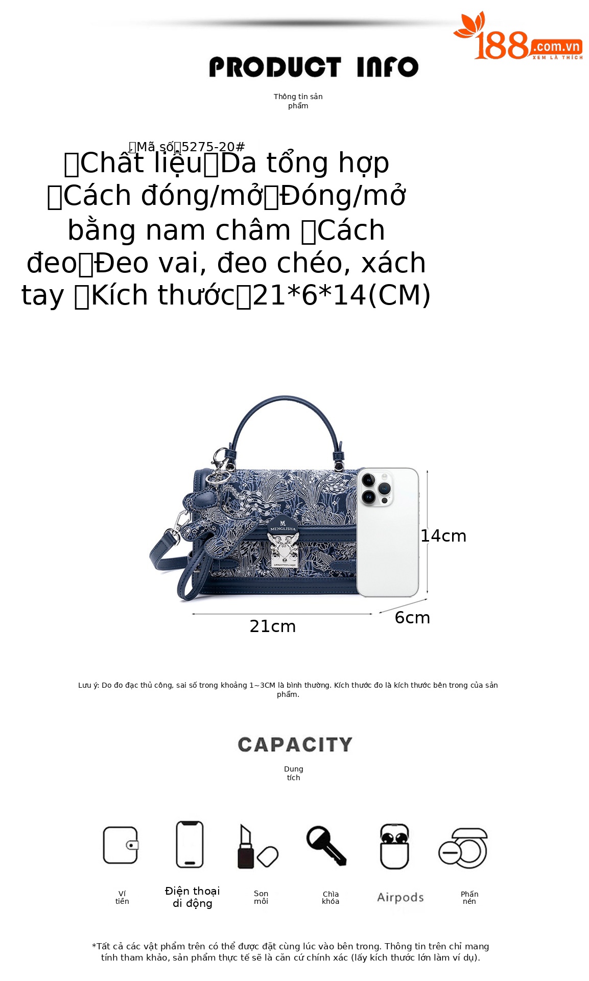 Túi đeo chéo nữ dây xích phong cách Hàn Quốc hình vuông nhỏ gọn, mùa thu đông 2026 chi tiết 2