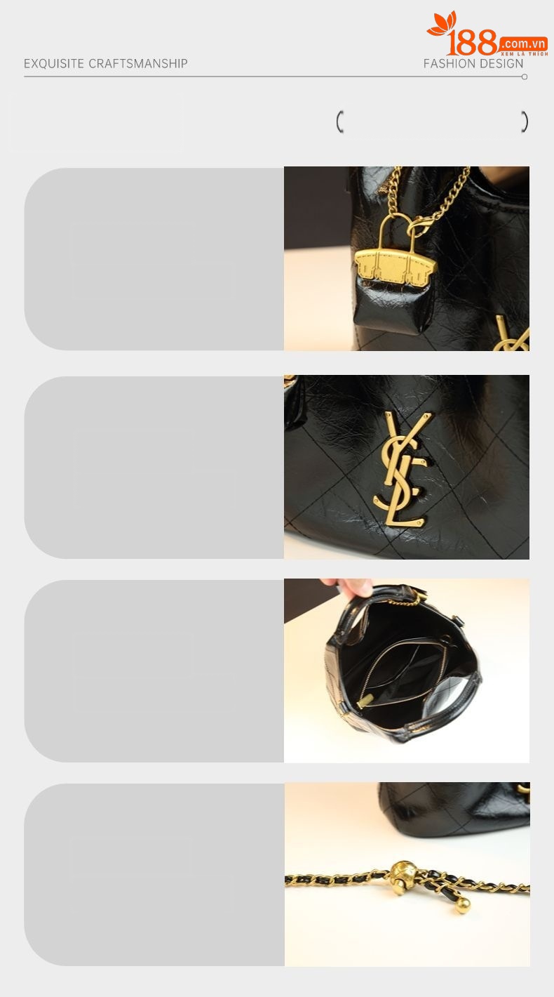 Túi bucket nữ da thật kiểu xô kim cương, đeo chéo, dung tích lớn, đa năng — đen, màu xanh, Màu trắng nhạt, mơ chi tiết 2