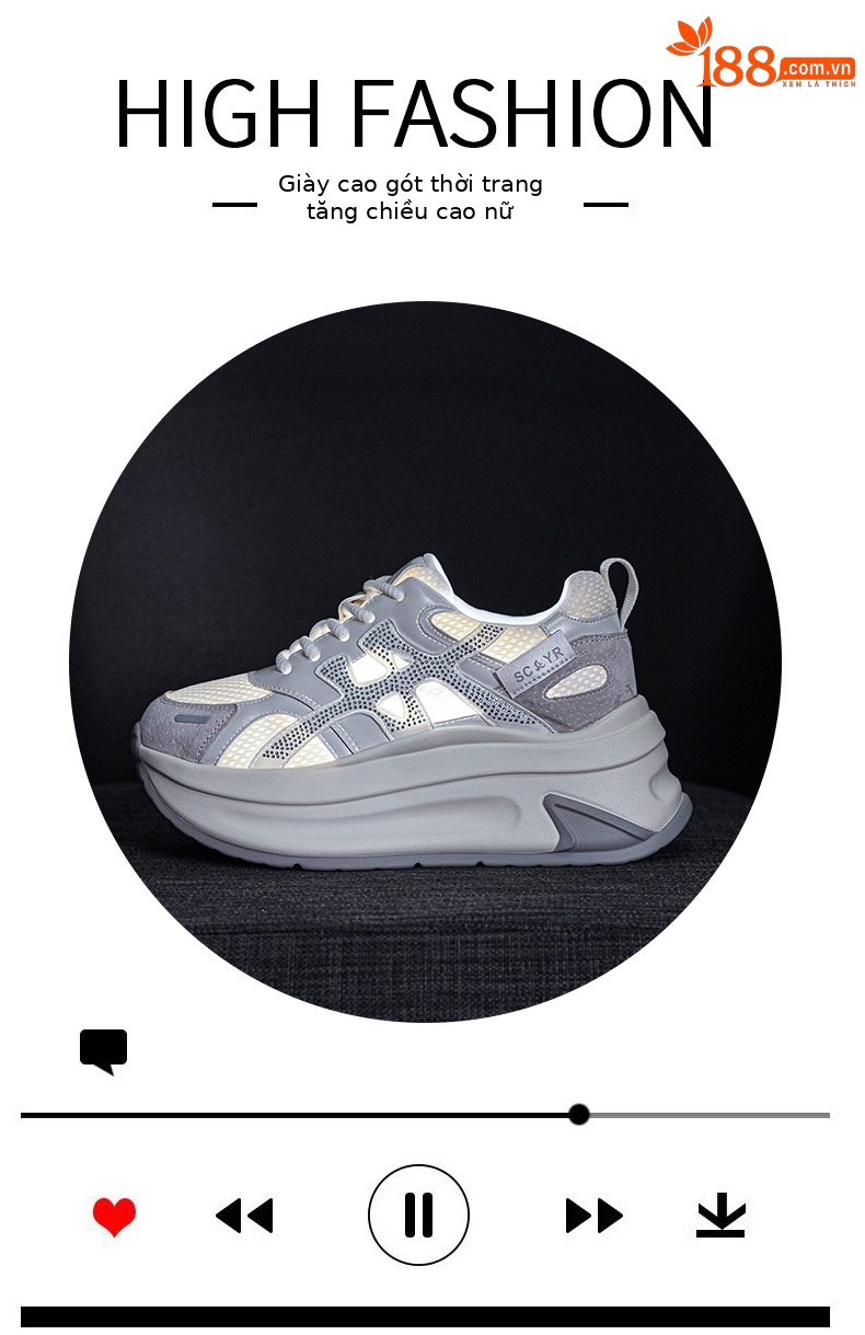 Giày sneaker nữ đế dày lưới mesh thoáng khí mẫu mới thu 2026 — M2916-1 da đỏ, M2916 lưới màu be, M2916-1 da màu vàng, M2916 lưới đỏ chi tiết 5