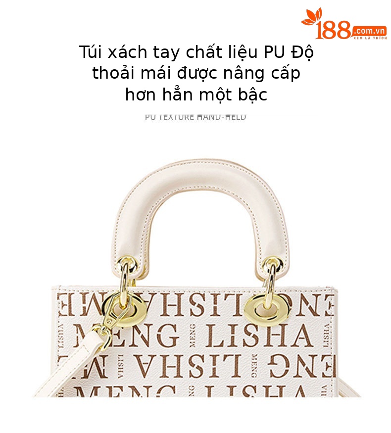 Túi tote da nữ đáy rộng dáng vuông nhỏ phong cách Xuân Hè 2026, đeo vai đeo chéo thời trang chi tiết 4
