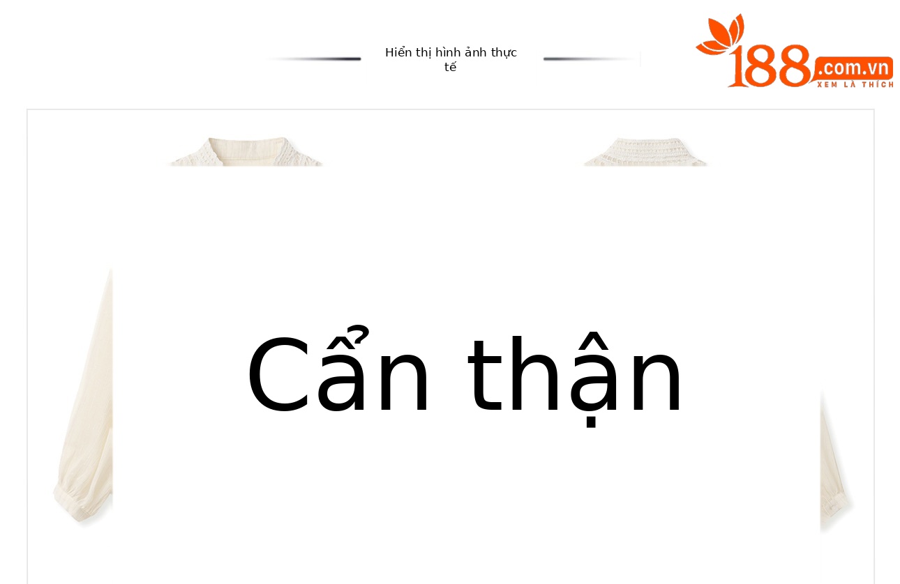 Áo sơ mi nữ phong cách Trung Hoa mới, tay dài, thiết kế vai phối ren hòa tan, cổ áo kiểu mây — Màu trắng nhạt chi tiết 20