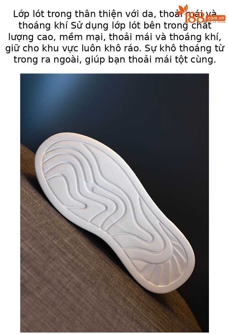 Giày sneaker nữ chunky đế dày trắng đa năng HJ5003, tăng chiều cao 9.5 cm — Màu be đen chi tiết 8