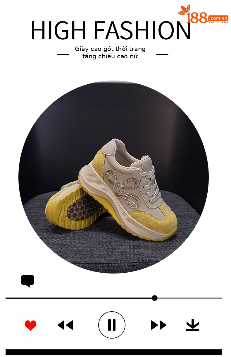 Giày sneaker nữ đế dày phong cách Đức da thật phối màu thời trang tăng chiều cao — M2922 màu vàng, M 2922m màu chi tiết 5