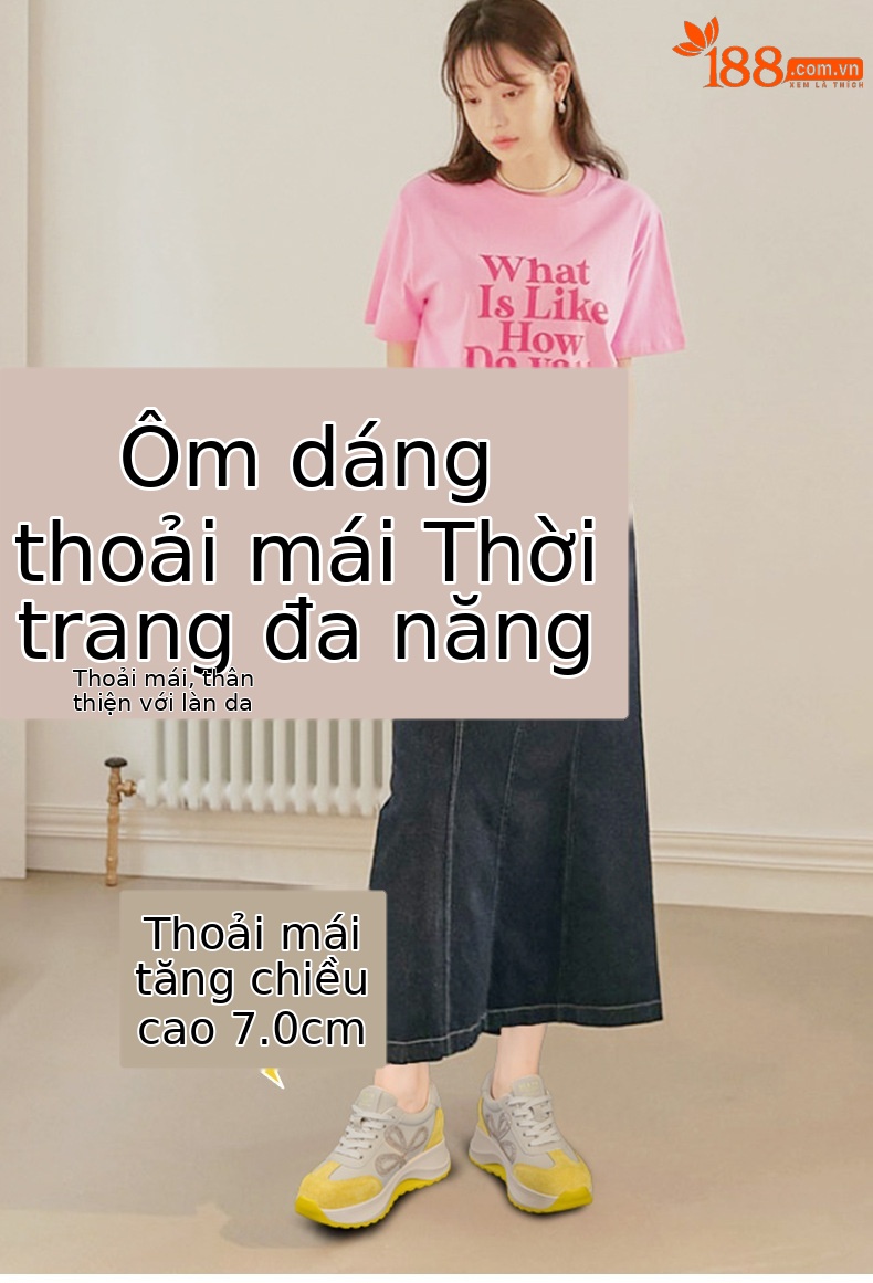 Giày sneaker nữ đế dày phong cách Đức da thật phối màu thời trang tăng chiều cao — M2922 màu vàng, M 2922m màu chi tiết 1