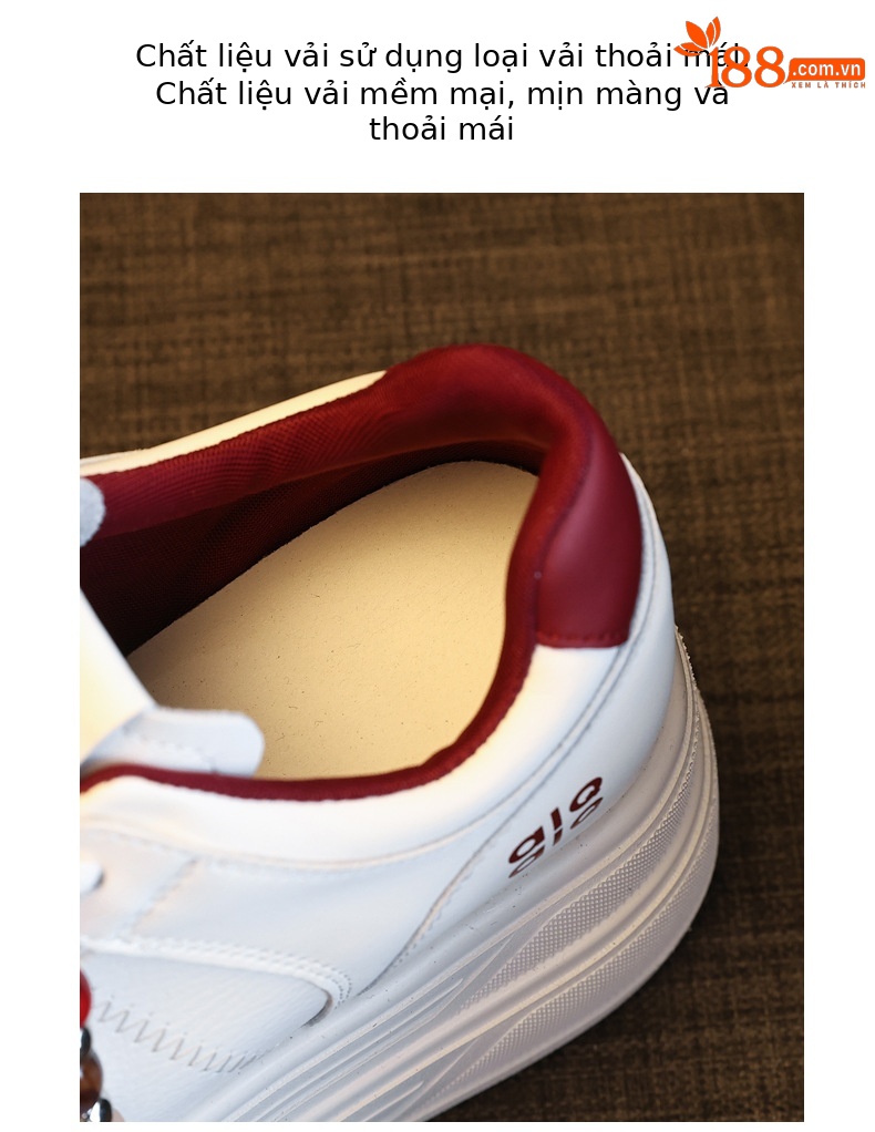 Giày sneaker nữ đế dày trắng siêu nhẹ tăng chiều cao HY9856 — đen chi tiết 8