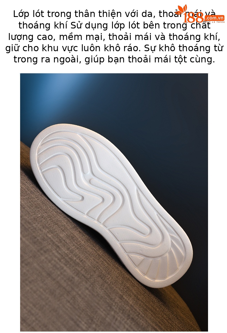 Giày sneaker nữ chunky đế dày tăng chiều cao HJ5005 — Màu be đen chi tiết 9