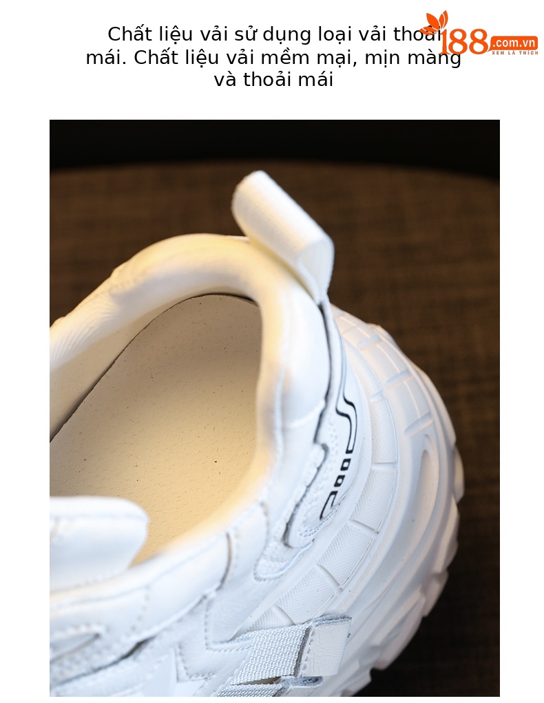 Giày sneaker chunky đế dày tăng chiều cao nữ, đế 9cm — đen chi tiết 7