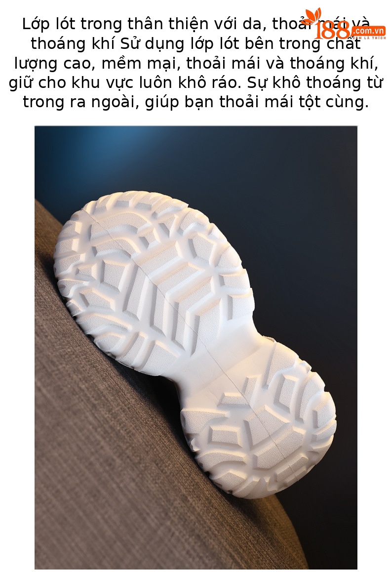 Giày sneaker chunky đế dày tăng chiều cao nữ, đế 9cm — đen chi tiết 8