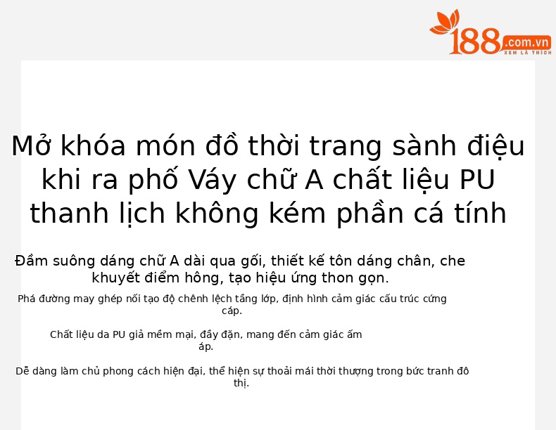 Váy da PU dài phối ren thiết kế Hàn Quốc thanh lịch — đen chi tiết 3