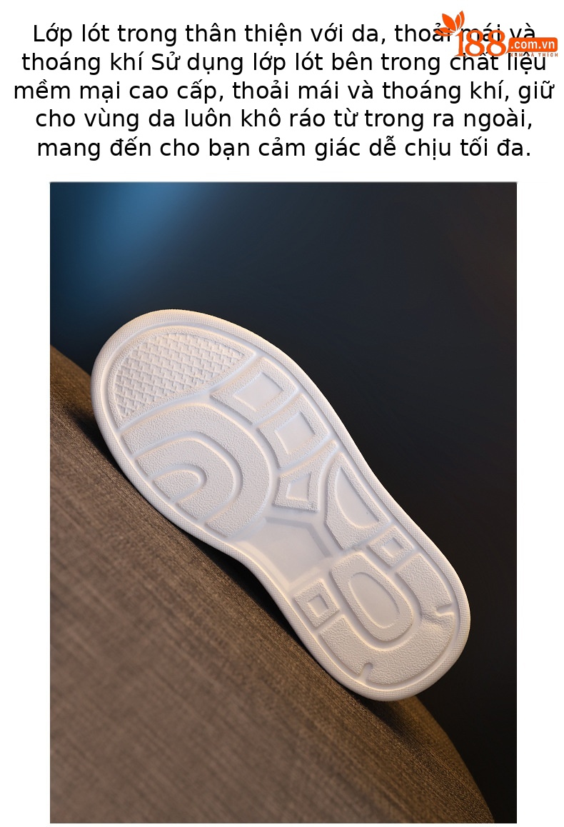 Giày sneaker nữ đế dày trắng đa năng HK9880 đế xuồng 8 cm — đen chi tiết 9