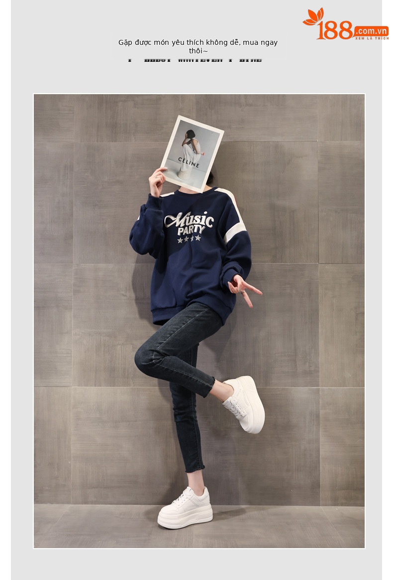 Giày sneaker nữ đế dày platform tăng chiều cao 8 cm phong cách casual — đen chi tiết 6