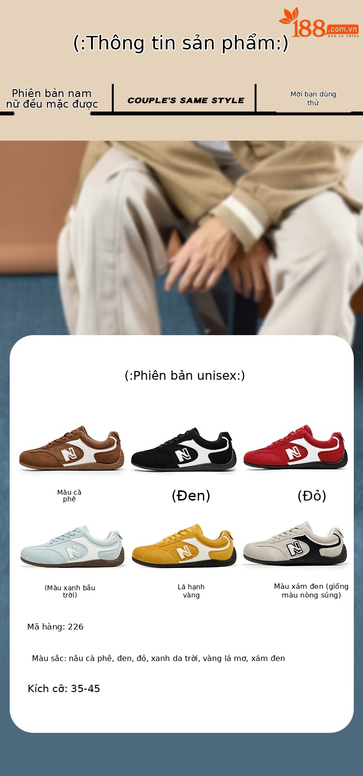 Giày chạy bộ nữ Balance phong cách retro Đếm, nhẹ, dễ phối đồ — 226 màu cà phê chi tiết 20