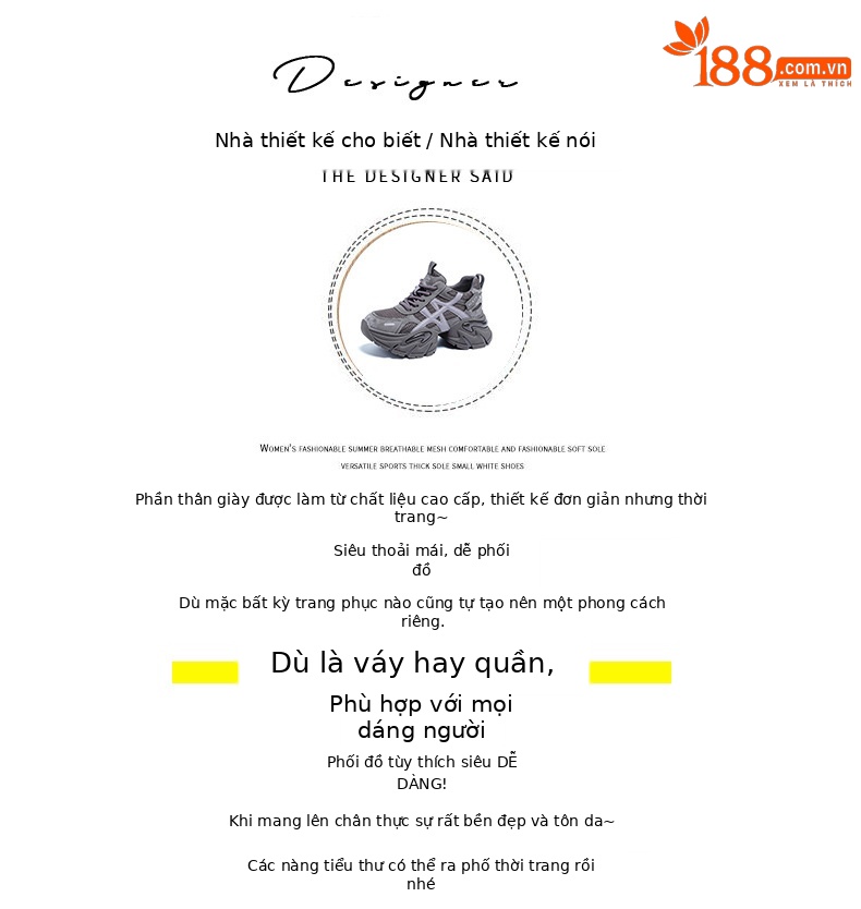 Giày sneaker nữ chunky đế dày phối màu retro mới thu 2026 — M2932 màu nâu, M2932 màu đen, M2932 màu xám chi tiết 4