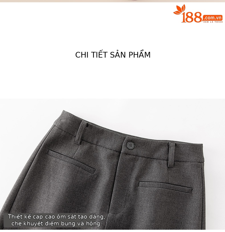 Chân váy midi xẻ tà dáng suông chất len Tencel xám đậm — Màu thẻ chi tiết 13