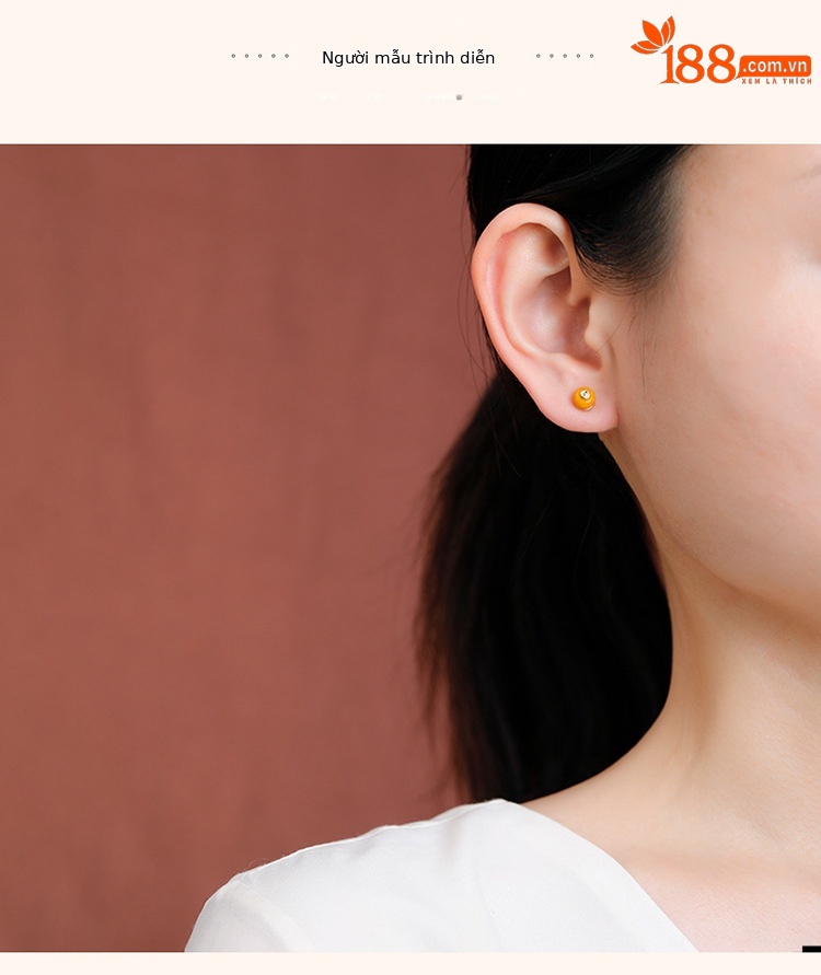 Bông tai bạc S925 hình tròn nhỏ, phong cách cổ điển tinh tế — một cặp chi tiết 4