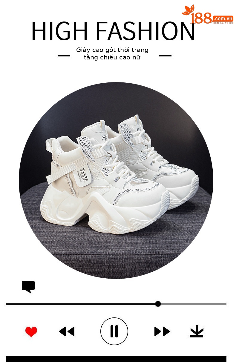 Giày sneaker nữ đế dày tăng chiều cao mùa thu 2025 phong cách hot trend buộc dây — M2936 lót đơn màu đen, M2936 lớp lót đơn màu xám, M2936-1 plus nhung đen, M2936 lớp lót đơn màu be chi tiết 5