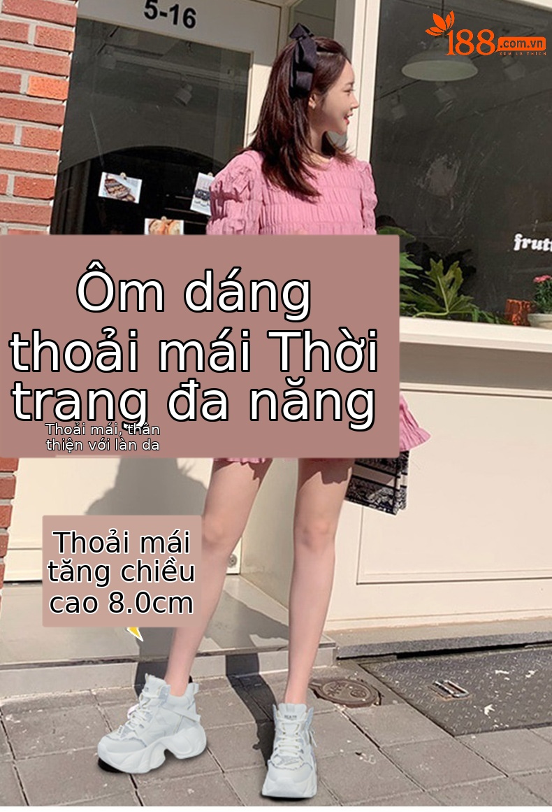 Giày sneaker nữ đế dày tăng chiều cao mùa thu 2025 phong cách hot trend buộc dây — M2936 lót đơn màu đen, M2936 lớp lót đơn màu xám, M2936-1 plus nhung đen, M2936 lớp lót đơn màu be chi tiết 1