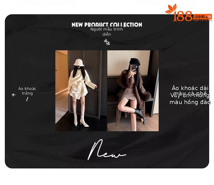 Boot nữ cổ thấp mũi nhọn phối màu thanh lịch, gót mỏng 6 cm, khóa kéo sau — màu đen, Màu trắng nhạt chi tiết 3