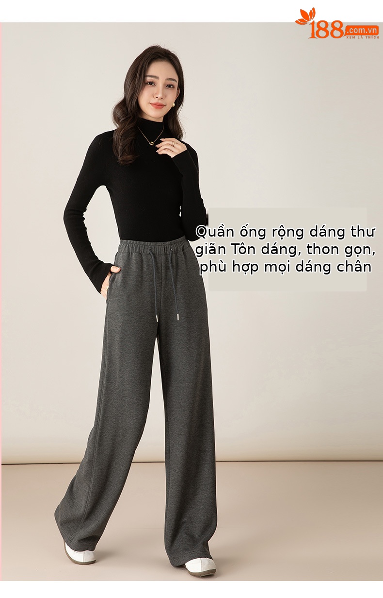 Bộ đồ thể thao nữ hai mảnh giả cashmere mũ trùm dáng rộng phong cách Hàn Quốc — Màu xám (bộ hai món) chi tiết 17