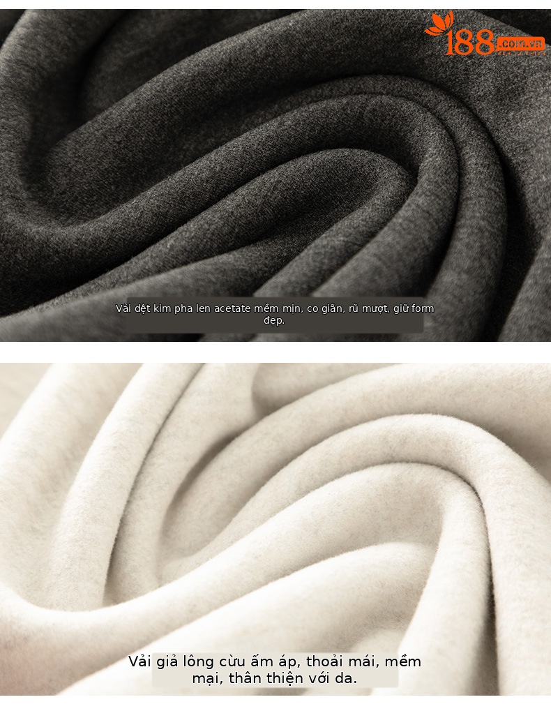 Bộ đồ thể thao nữ hai mảnh giả cashmere mũ trùm dáng rộng phong cách Hàn Quốc — Màu xám (bộ hai món) chi tiết 22