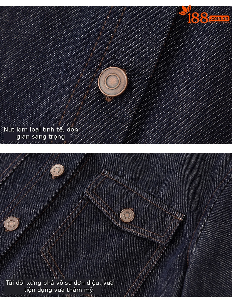 Áo sơ mi denim lông cừu Xinge dáng rộng nữ mùa đông phong cách muối — màu xanh denim chi tiết 22